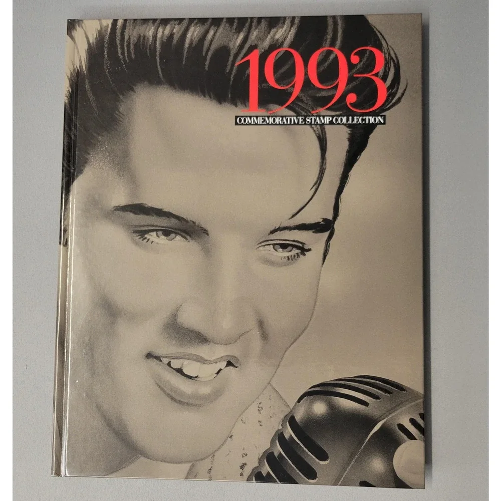 Vintage‎ 1993 USPS Commemorative Stamp Book Collection Hardcover Elvis Presley